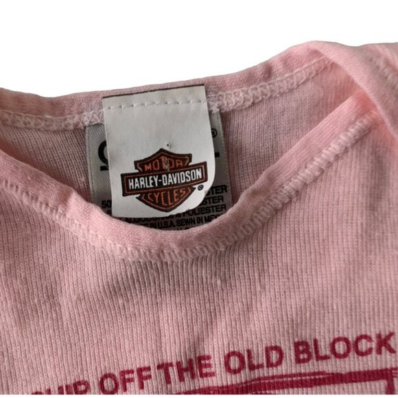 Vintage Harley Davidson Single Stitch Pastel Pink Motorcycle Graphic Tee - Picture 5 of 9